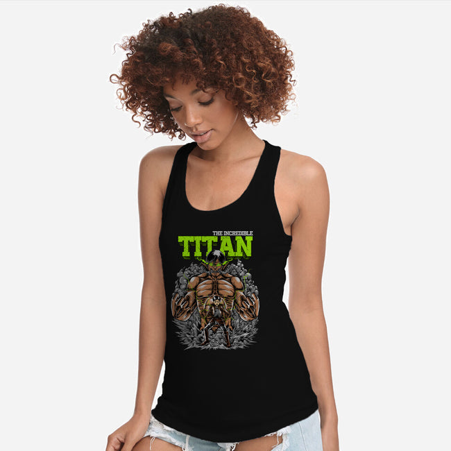 The Incredible Titan-womens racerback tank-joerawks