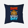 Different Day-none removable cover throw pillow-Vallina84