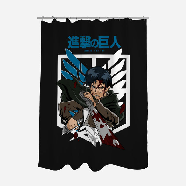 Powerful Titan-none polyester shower curtain-Diego Oliver