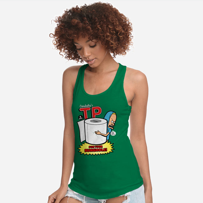 TP For Your Bunghole-womens racerback tank-Boggs Nicolas