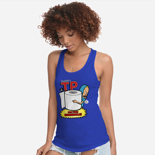 TP For Your Bunghole-womens racerback tank-Boggs Nicolas