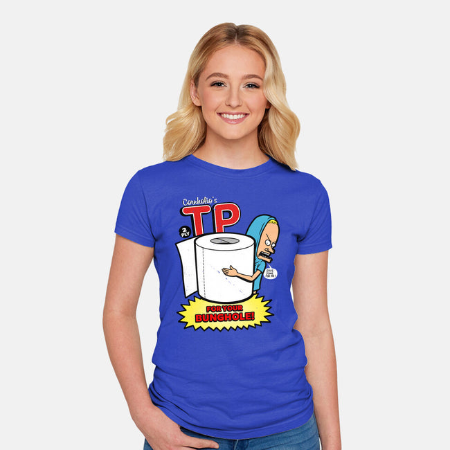 TP For Your Bunghole-womens fitted tee-Boggs Nicolas