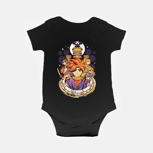 Chrono Travelers-baby basic onesie-eduely