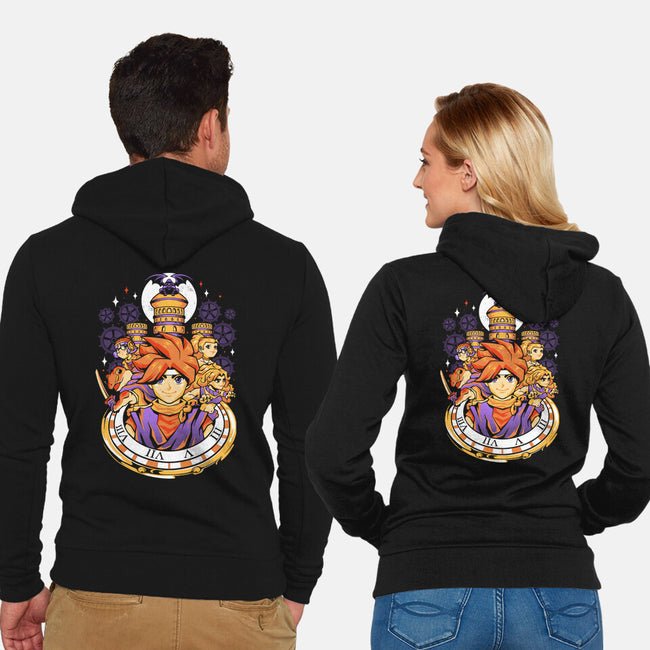 Chrono Travelers-unisex zip-up sweatshirt-eduely