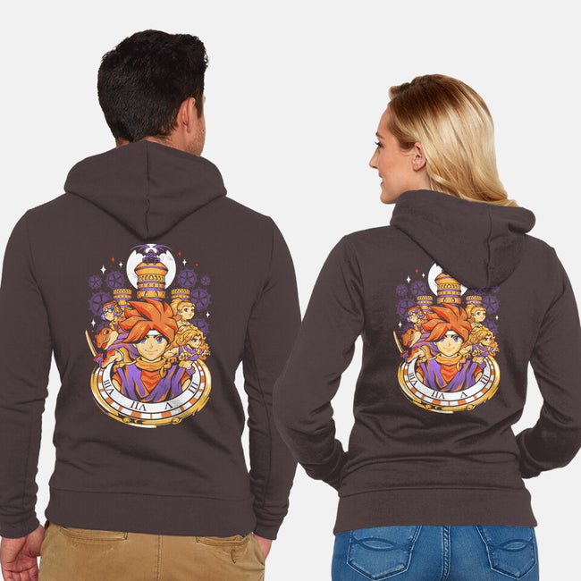 Chrono Travelers-unisex zip-up sweatshirt-eduely