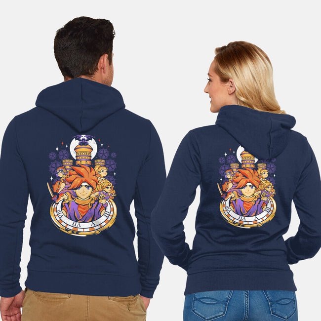 Chrono Travelers-unisex zip-up sweatshirt-eduely