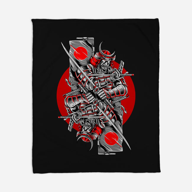 Demon Samurai-none fleece blanket-Faissal Thomas