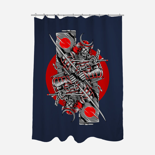 Demon Samurai-none polyester shower curtain-Faissal Thomas