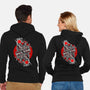 Demon Samurai-unisex zip-up sweatshirt-Faissal Thomas