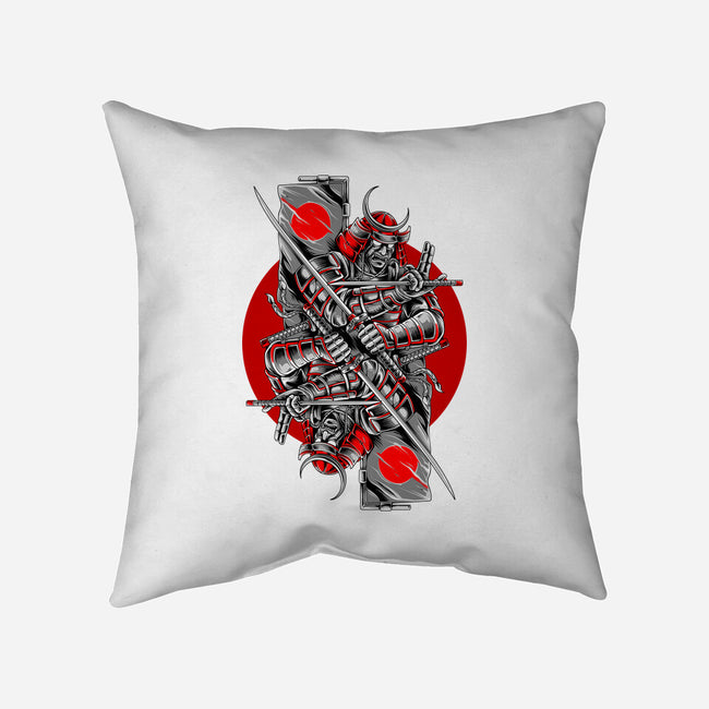 Demon Samurai-none removable cover w insert throw pillow-Faissal Thomas