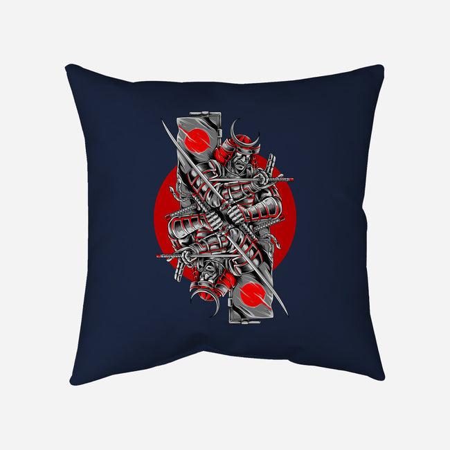 Demon Samurai-none removable cover throw pillow-Faissal Thomas
