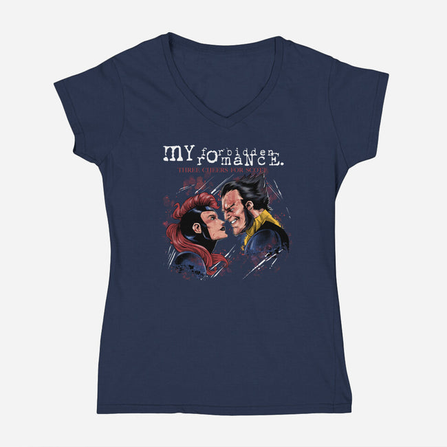 My Forbidden Romance-womens v-neck tee-zascanauta