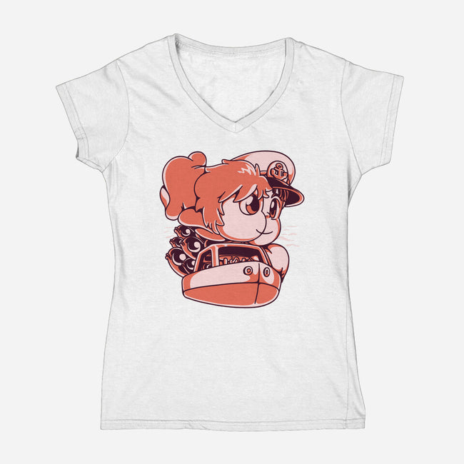 Sea Friendship-womens v-neck tee-estudiofitas