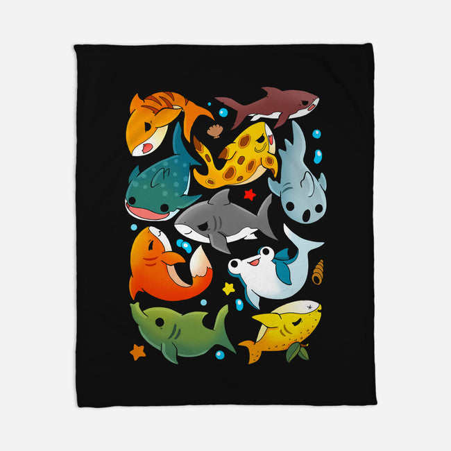 Shark Family-none fleece blanket-Vallina84