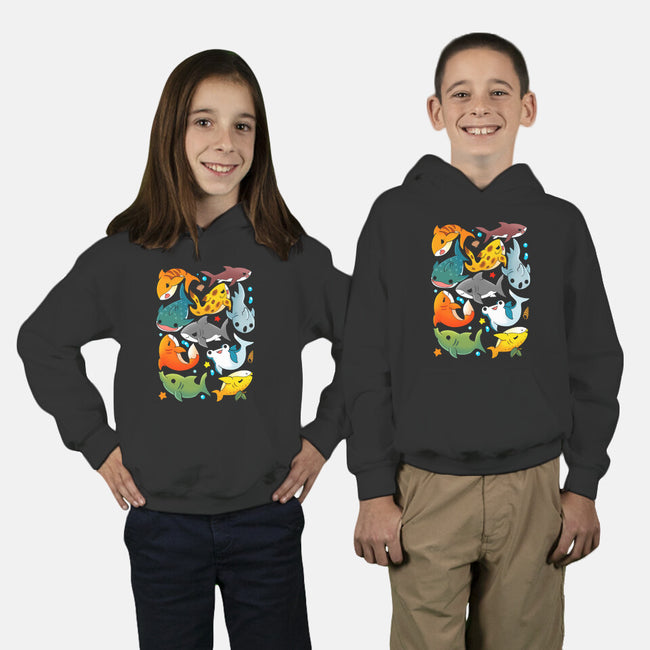 Shark Family-youth pullover sweatshirt-Vallina84