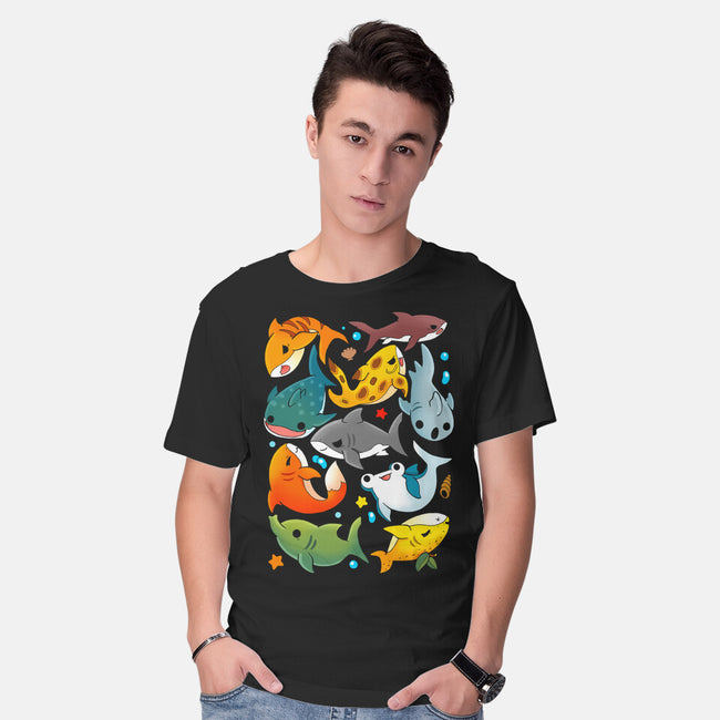 Shark Family-mens basic tee-Vallina84