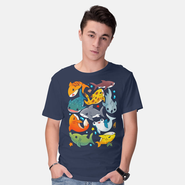 Shark Family-mens basic tee-Vallina84