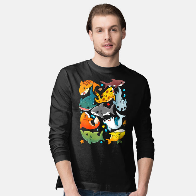 Shark Family-mens long sleeved tee-Vallina84