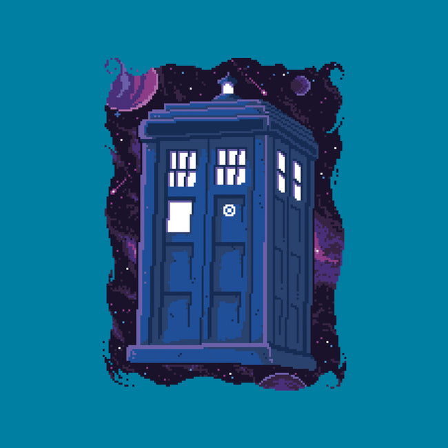 Pixel Tardis-none glossy sticker-danielmorris1993