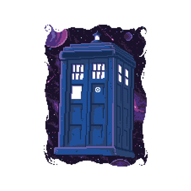 Pixel Tardis-none glossy sticker-danielmorris1993