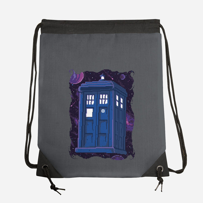 Pixel Tardis-none drawstring bag-danielmorris1993
