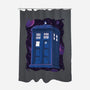 Pixel Tardis-none polyester shower curtain-danielmorris1993