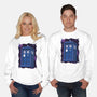 Pixel Tardis-unisex crew neck sweatshirt-danielmorris1993