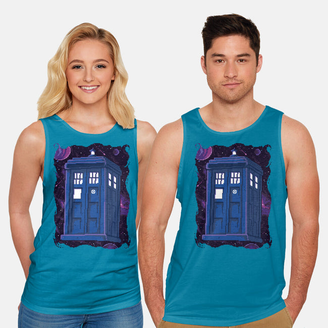 Pixel Tardis-unisex basic tank-danielmorris1993