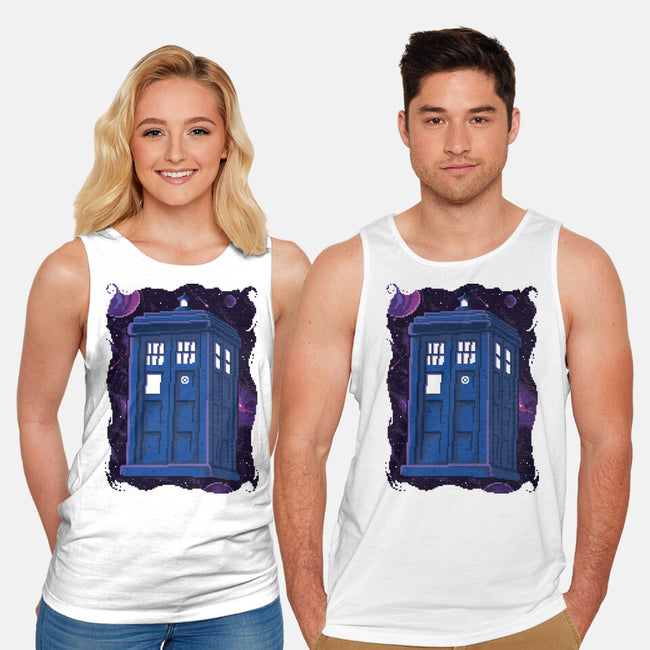Pixel Tardis-unisex basic tank-danielmorris1993