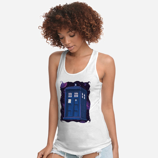 Pixel Tardis-womens racerback tank-danielmorris1993