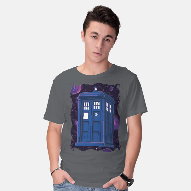 Pixel Tardis-mens basic tee-danielmorris1993