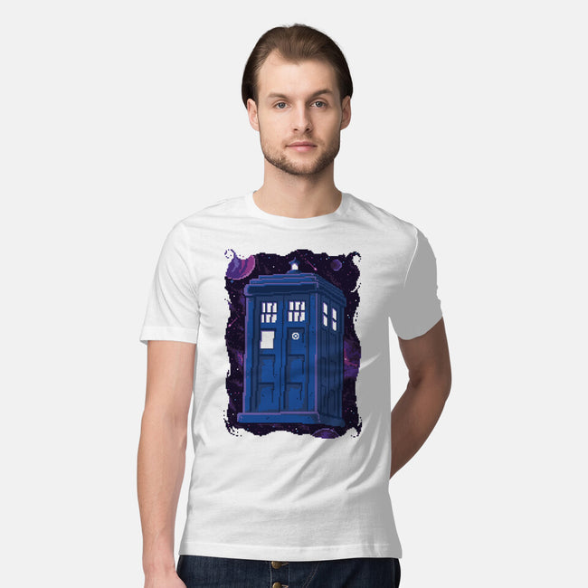 Pixel Tardis-mens premium tee-danielmorris1993