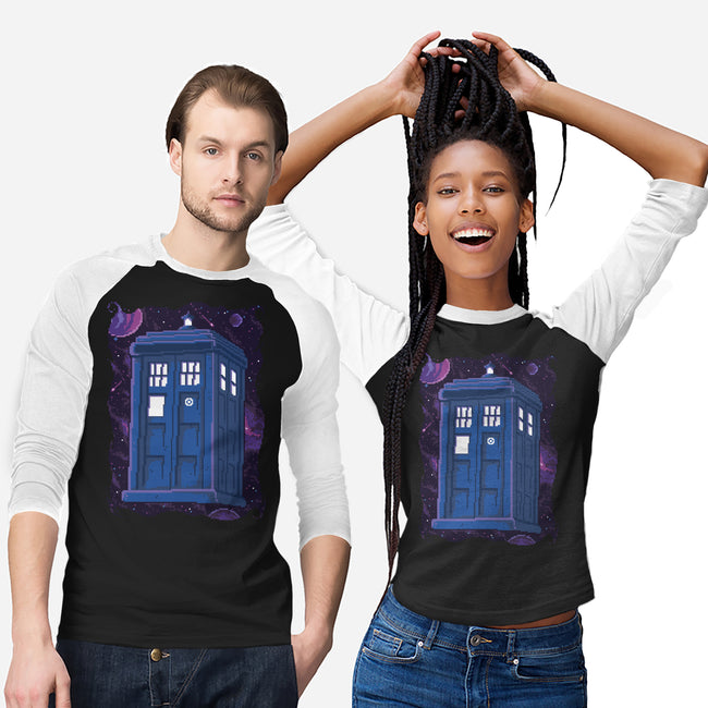 Pixel Tardis-unisex baseball tee-danielmorris1993