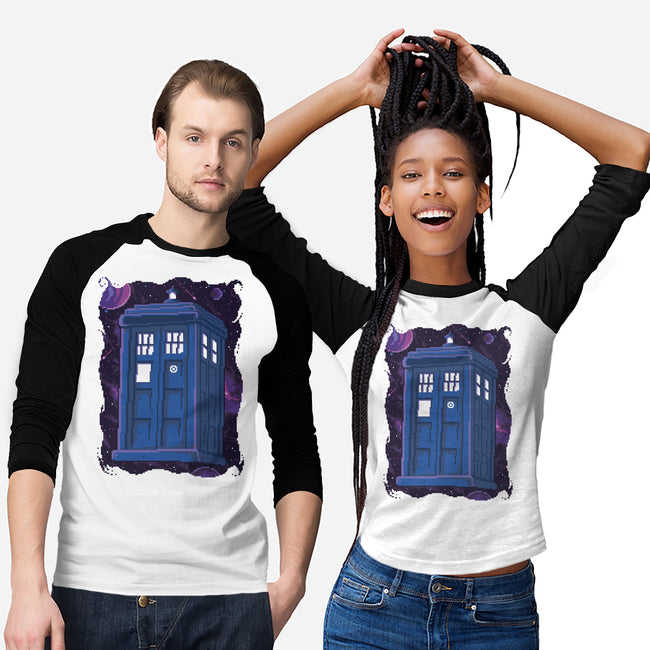 Pixel Tardis-unisex baseball tee-danielmorris1993