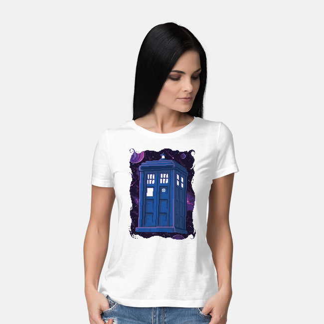 Pixel Tardis-womens basic tee-danielmorris1993