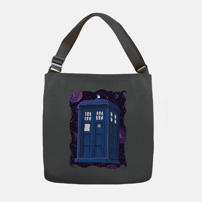 Pixel Tardis-none adjustable tote-danielmorris1993
