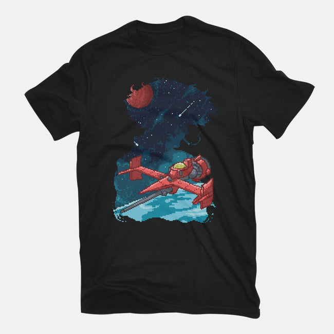 Pixel Space Cowboy-mens premium tee-danielmorris1993