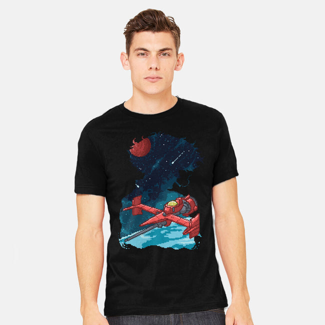 Pixel Space Cowboy-mens heavyweight tee-danielmorris1993