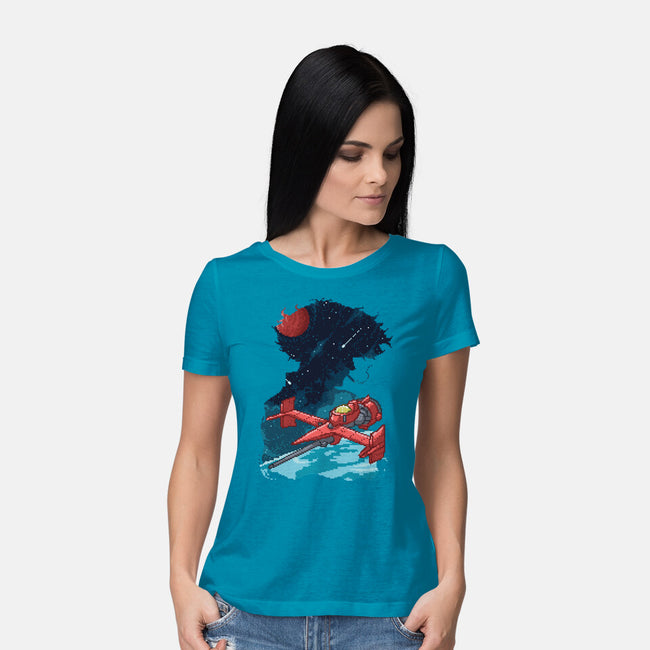 Pixel Space Cowboy-womens basic tee-danielmorris1993