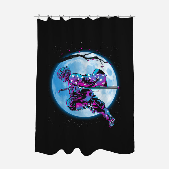 Zenitsu Under The Moon-none polyester shower curtain-ddjvigo