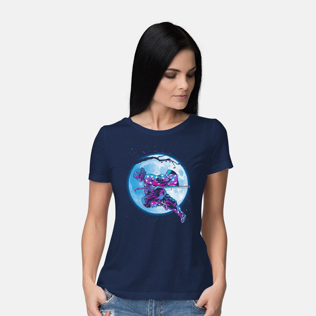 Zenitsu Under The Moon-womens basic tee-ddjvigo