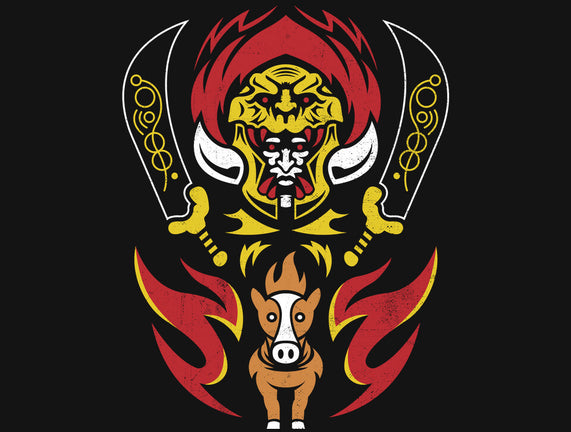 Desert Demigod And Tiny Horse