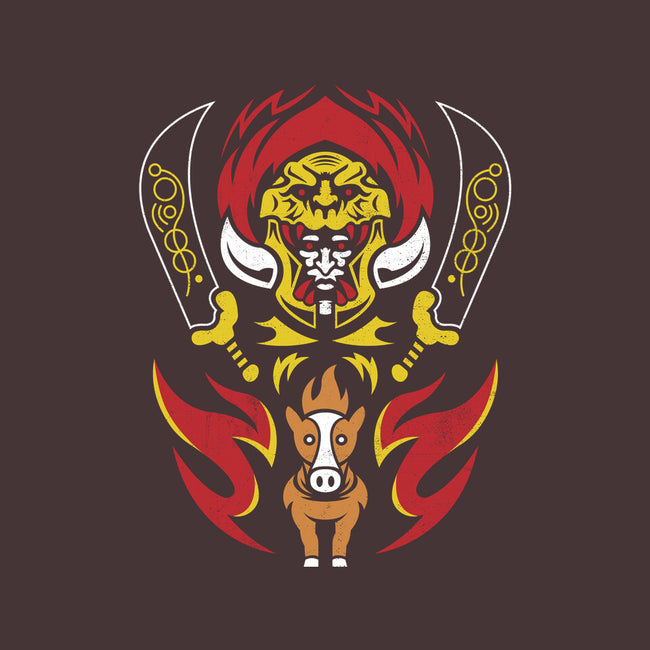 Desert Demigod And Tiny Horse-none drawstring bag-Logozaste