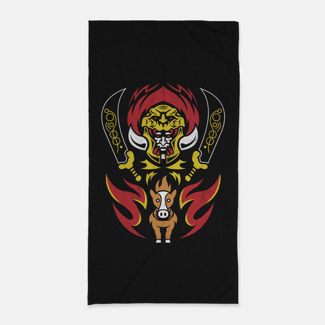 Desert Demigod And Tiny Horse-none beach towel-Logozaste