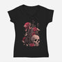 Death And Music-womens v-neck tee-eduely
