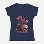 Death And Music-womens v-neck tee-eduely