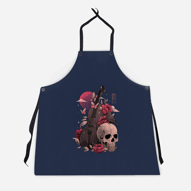 Death And Music-unisex kitchen apron-eduely