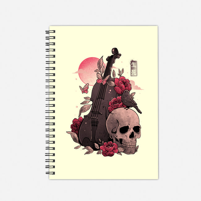 Death And Music-none dot grid notebook-eduely