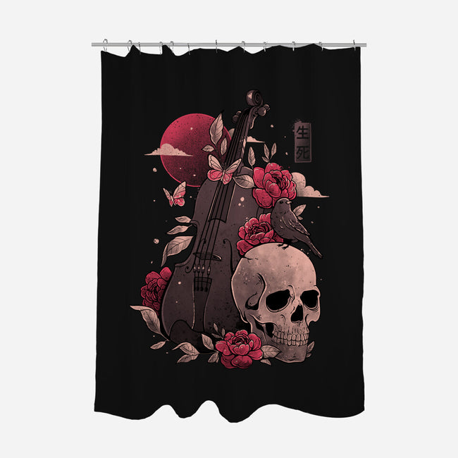 Death And Music-none polyester shower curtain-eduely