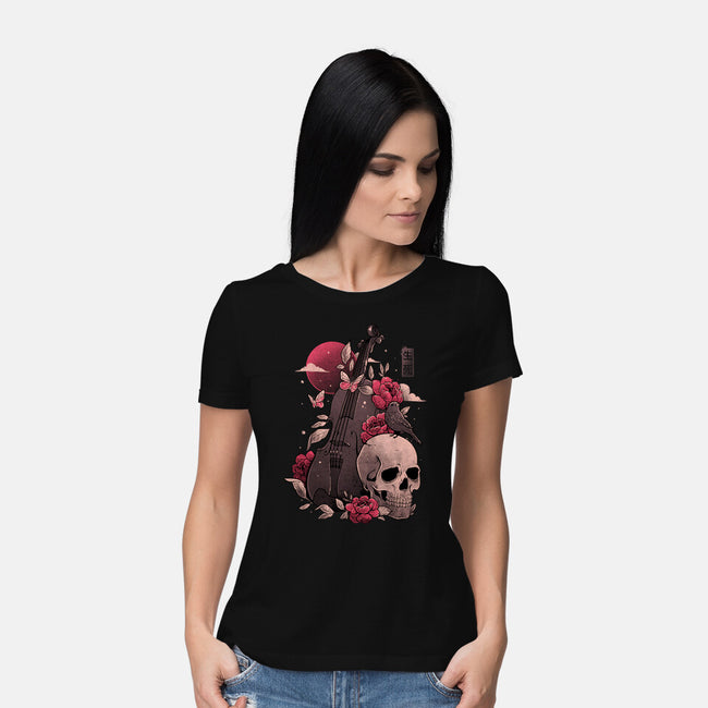 Death And Music-womens basic tee-eduely